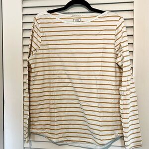 Fatface striped yellow Breton shirt
